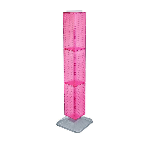 Four-Sided Pegboard Floor Revolving Display Panel Size: 8"W x 60"H